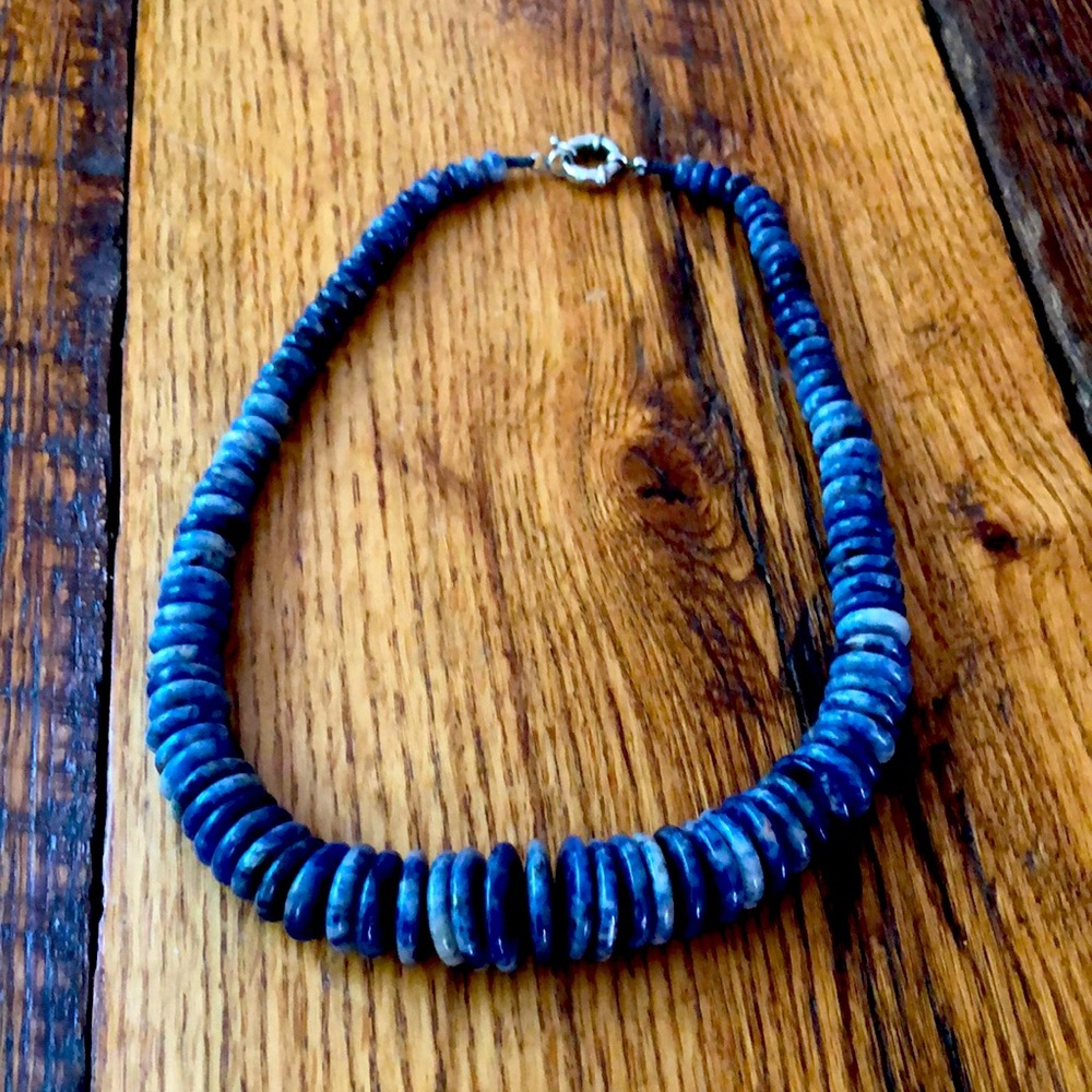 Lapis Lazuli Disc Necklace